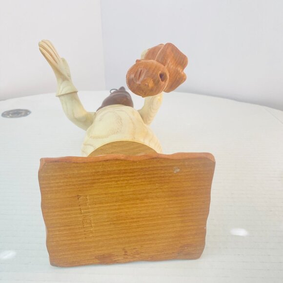 Vintage ROMER Italian Sculpture in Carved Wood12"-Pediatrician with Newborn Baby - Picture 17 of 17